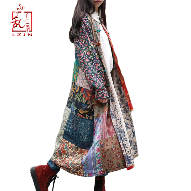 LZJN 2019 Spring Coat Single Breastered Trench Coat for Women Traditional Chinese Overcoat Long Windbreaker Patchwork Outerwear
LZJN 2019 Spring Coat Single Breastered Trench Coat for Women Traditional Chinese Overcoat Long Windbreaker Patchwork Outerwear