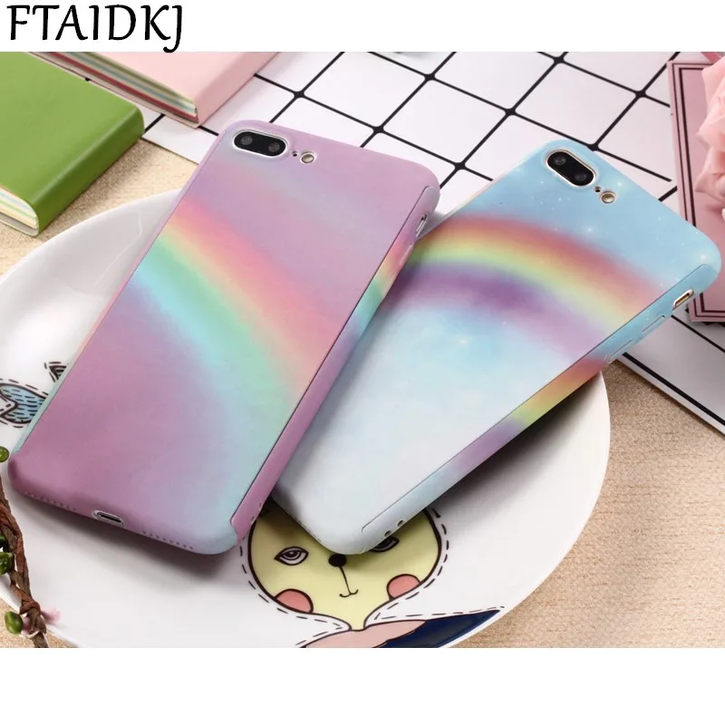 FTAIDKJ Fashion Colourful Gradient Beautiful Rainbow Hard Case For iPhone X 7 8 Plus 6 6S Plus 360 Degrees Full Protection Cover
FTAIDKJ Fashion Colourful Gradient Beautiful Rainbow Hard Case For iPhone X 7 8 Plus 6 6S Plus 360 Degrees Full Protection Cover