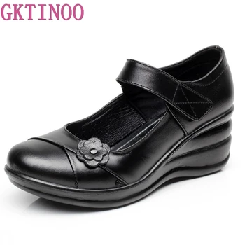 GKTINOO Genuine Leather Slip On Shoes Walking Shoes Woman Platform Casual Shoes Woman Sapatos Femininos Chaussure Femme Wedges
GKTINOO Genuine Leather Slip On Shoes Walking Shoes Woman Platform Casual Shoes Woman Sapatos Femininos Chaussure Femme Wedges