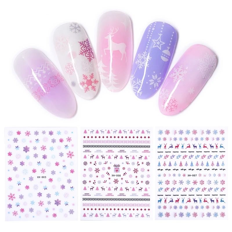 Christmas 3D Nail Stickers Snowflakes Elk Christmas Tree Transfer Sticker Decal Nail Art Decorations
Christmas 3D Nail Stickers Snowflakes Elk Christmas Tree Transfer Sticker Decal Nail Art Decorations