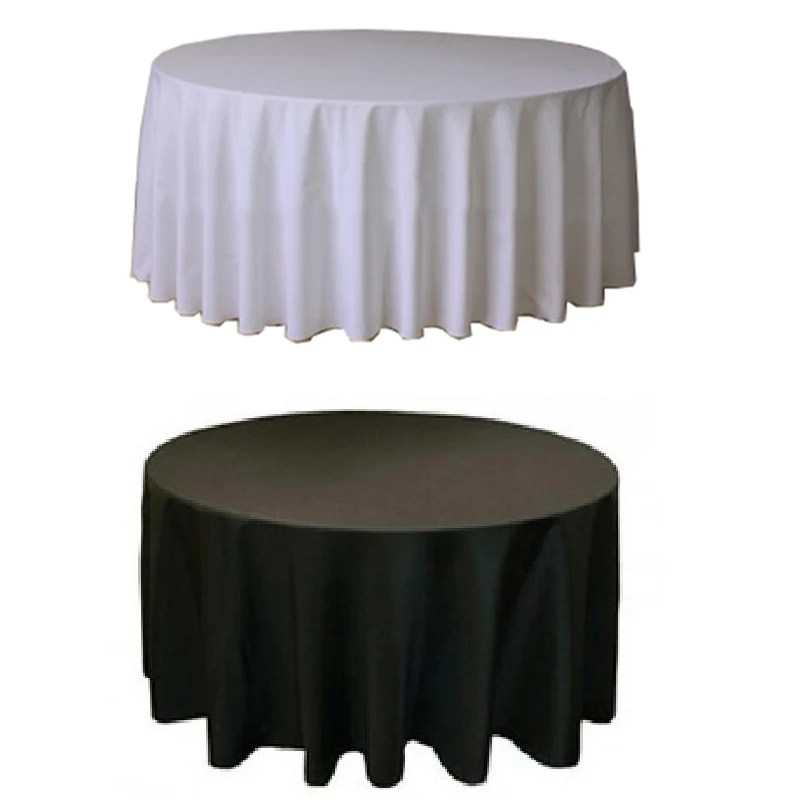 10PCS Polyester Round White Tablecloth For Wedding Hotel Table Cloth Table Cover Overlay tapetes nappe mariage Tablecloth Black
10PCS Polyester Round White Tablecloth For Wedding Hotel Table Cloth Table Cover Overlay tapetes nappe mariage Tablecloth Black