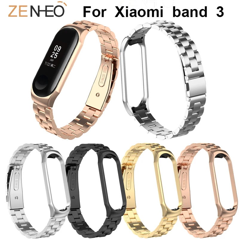 For Xiaomi Mi Band 3 watch band stainless steel For Mi Band 3/4 Wristband Watches Strap Replacement MiBand 3 watchband bracelet 
For Xiaomi Mi Band 3 watch band stainless steel For Mi Band 3/4 Wristband Watches Strap Replacement MiBand 3 watchband bracelet