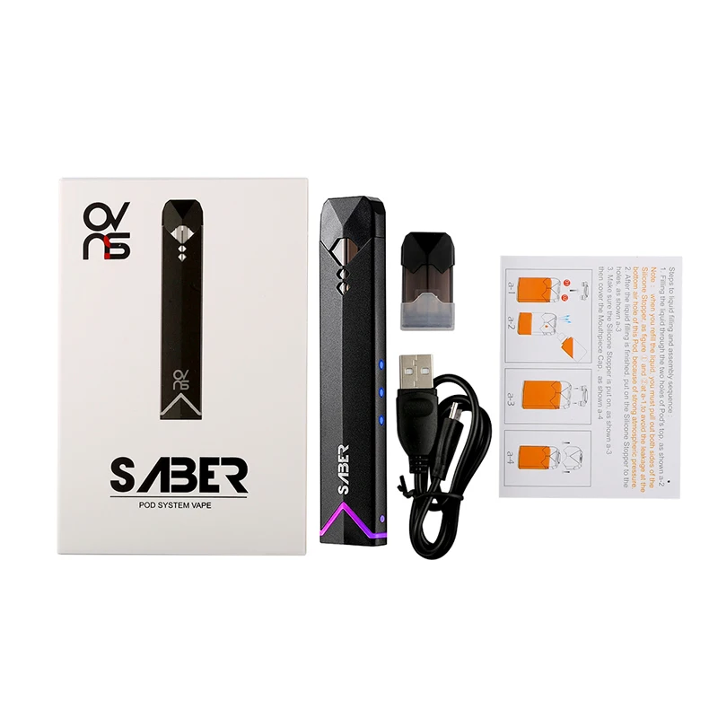 Ovns Saber Pod Vape Kit All-In-One Kit Electronic Cig Starter Kit Built-In Battery Vs Warlock Peas Kit