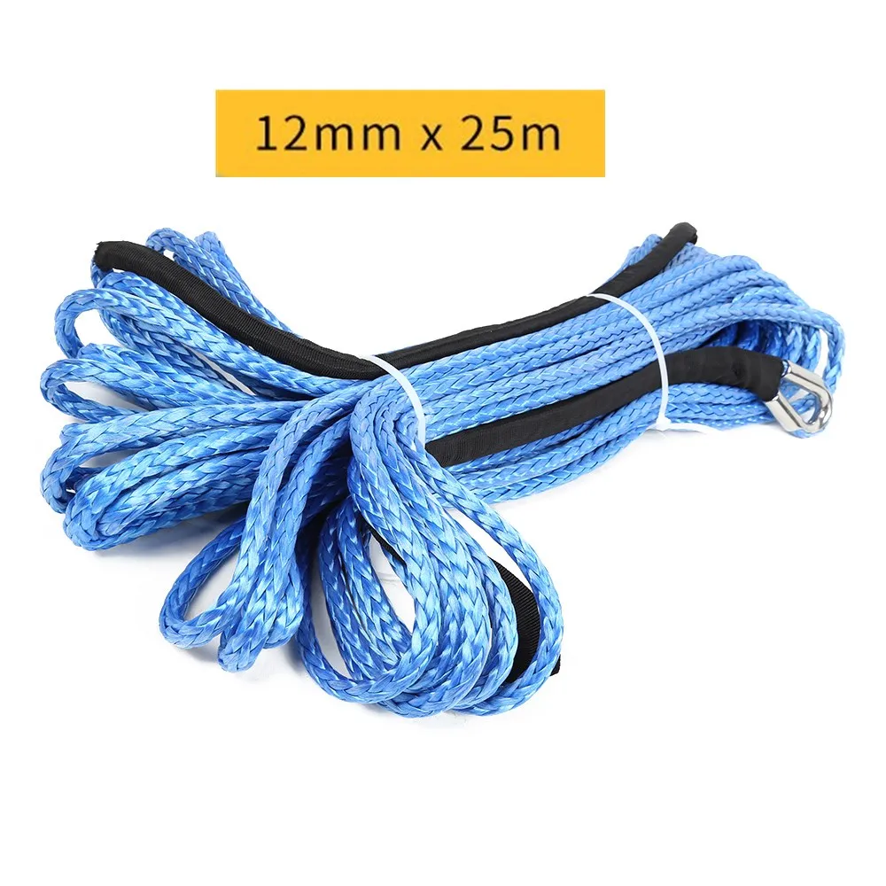 12mm x 25m Synthetic Winch Rope Line Recovery Cable Low Stretch Protective Coat Car Rope Suitable for 12000-15000 Pound Capstan
12mm x 25m Synthetic Winch Rope Line Recovery Cable Low Stretch Protective Coat Car Rope Suitable for 12000-15000 Pound Capstan