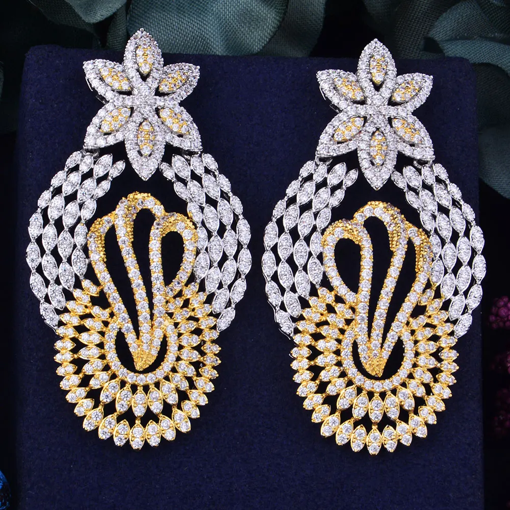 GODKI 66mm Flower Leaf Luxury Trendy Full Mirco Cubic Zirconia Setting Naija Wedding Women Earring Fashion Jewelry
GODKI 66mm Flower Leaf Luxury Trendy Full Mirco Cubic Zirconia Setting Naija Wedding Women Earring Fashion Jewelry