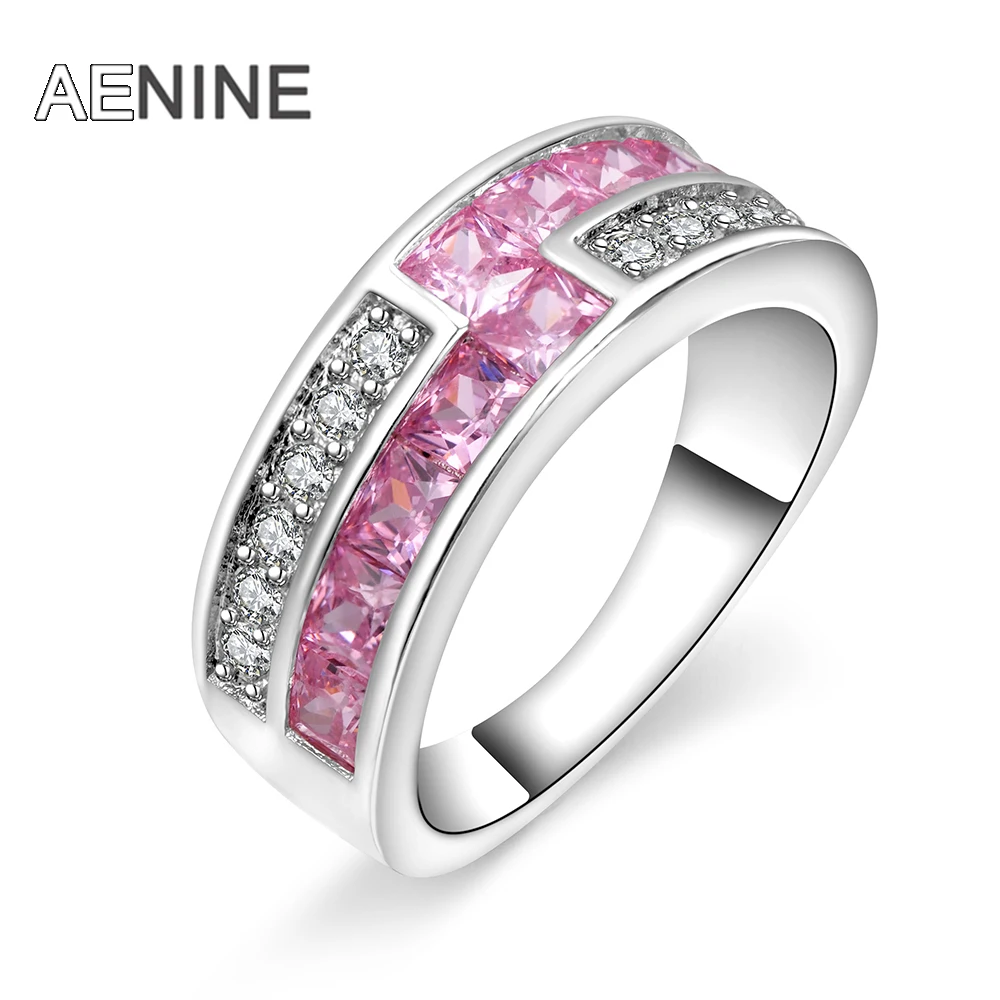 AENINE Sparkling Classic Rhinestones Engagement Wedding Rings Paved Pink Cubic Zirconia Crystal Ring Women Jewelry R17079
AENINE Sparkling Classic Rhinestones Engagement Wedding Rings Paved Pink Cubic Zirconia Crystal Ring Women Jewelry R17079