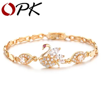 OPK Fashion Swan Women Bracelets Classical Gold Color Cubic Zircon Link Chain Jewelry Bracelet KS440
OPK Fashion Swan Women Bracelets Classical Gold Color Cubic Zircon Link Chain Jewelry Bracelet KS440