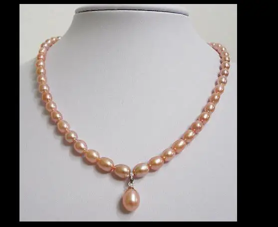10-11mm baroque south sea gold pink pearl necklace18inch +pendant | Украшения и аксессуары