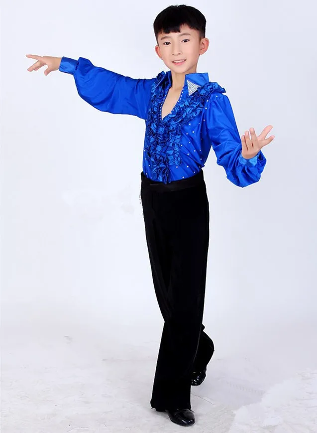 New Boy Latin ballroom costume Sets children Latin Shirt+pants suit Rumba Samba Dancewear Latin dance competition clothes
New Boy Latin ballroom costume Sets children Latin Shirt+pants suit Rumba Samba Dancewear Latin dance competition clothes