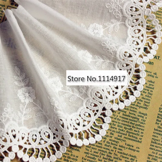 Exquisite Cotton Cloth Embroidery Lace Fabric Clothes Accessories Width13.5cm 5Yds/lot
Exquisite Cotton Cloth Embroidery Lace Fabric Clothes Accessories Width13.5cm 5Yds/lot