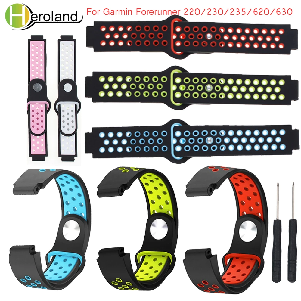 Replacement soft Silicone Watch Strap For Garmin Forerunner 235 220 230 620 630 735XT Smart Watch band outdoor sport wirstband
Replacement soft Silicone Watch Strap For Garmin Forerunner 235 220 230 620 630 735XT Smart Watch band outdoor sport wirstband