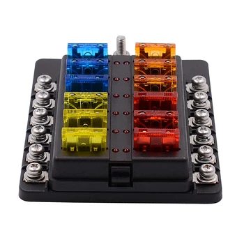 1PC 12-32V Universal 12 Way Accessories Replacement Circuit Fuse Box Circuit Standard Blade For Bus Ship Car Yacht 
1PC 12-32V Universal 12 Way Accessories Replacement Circuit Fuse Box Circuit Standard Blade For Bus Ship Car Yacht