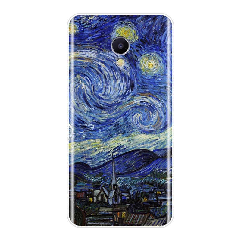 Soft Phone Case For Meizu M6 M6S M6T M5 M5C M5S M3 M3S M2 Silicone Van Gogh Art Back Cover For Meizu M2 M3 M5 M6 Note Coque