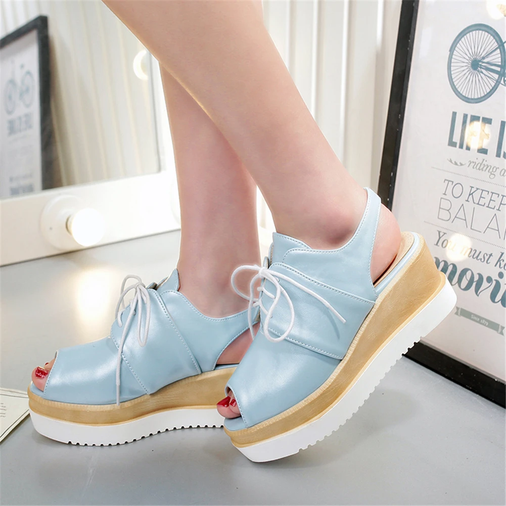 Girl Comfortable Platform leisure Sandals Women 2019 Summer Plus Size 33-43 shoelaces Casual Women Wedges Shoes Woman
Girl Comfortable Platform leisure Sandals Women 2019 Summer Plus Size 33-43 shoelaces Casual Women Wedges Shoes Woman