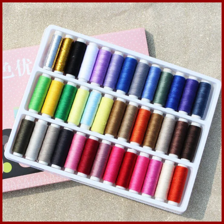 Hot sale 39pcs/set Polyester sewing thread 160 yard mix clours For Hand Machine,Free of charge value of $3 sewing needle box!
Hot sale 39pcs/set Polyester sewing thread 160 yard mix clours For Hand Machine,Free of charge value of $3 sewing needle box!