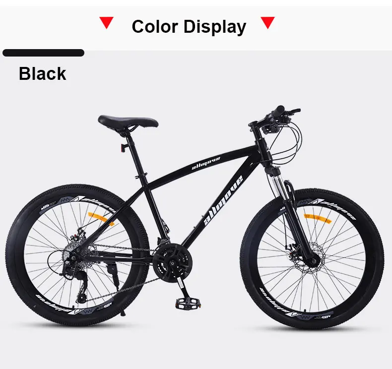 Flash Deal Mountain Bike 26 inch 21/24/27/30 Speed Shock Absorption Double Disc Brakes Ultra Light Teen Male and Female Students Adult 2