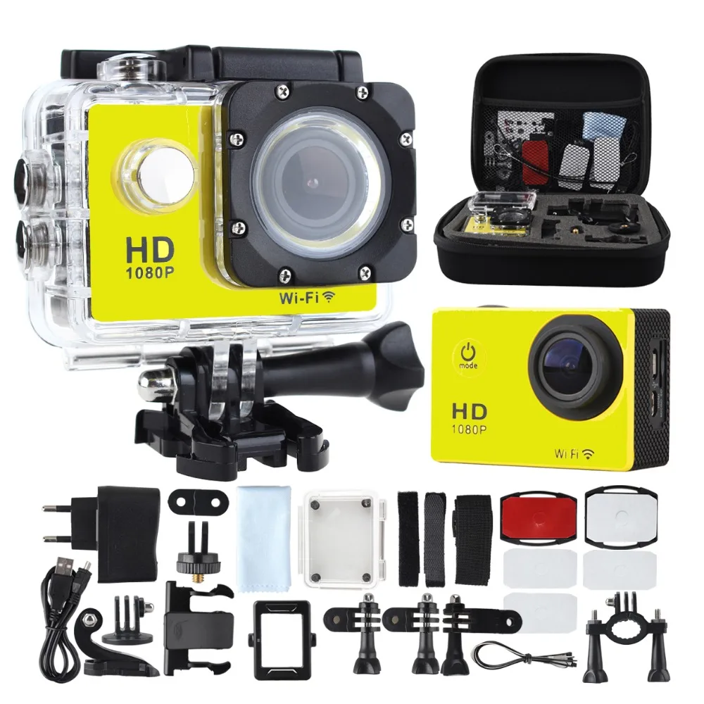 

GOLDFOX WiFi 1080P Full HD Action Camera 2.0 Inch 30M Go Waterproof pro Sports Camera 12MP Video Camera Recorder Car Camcorder