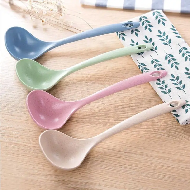 Home Kitchen Silicone Soup Ladle Large Plastic Spoon Long Handled Soup Cooking Tools Accessories Wheat Straw Tableware
Home Kitchen Silicone Soup Ladle Large Plastic Spoon Long Handled Soup Cooking Tools Accessories Wheat Straw Tableware