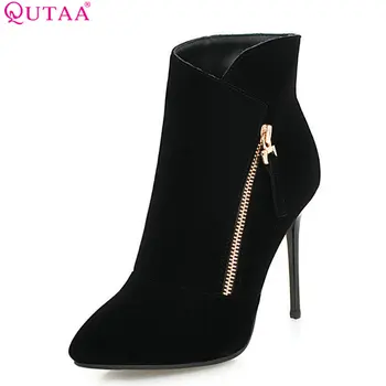 QUTAA 2019 Women Ankle Boots Thin High Heel Sexy Fashion Winter Shoes Platform Zipper Wome Shoes Women Boots Big Size 34-42
QUTAA 2019 Women Ankle Boots Thin High Heel Sexy Fashion Winter Shoes Platform Zipper Wome Shoes Women Boots Big Size 34-42