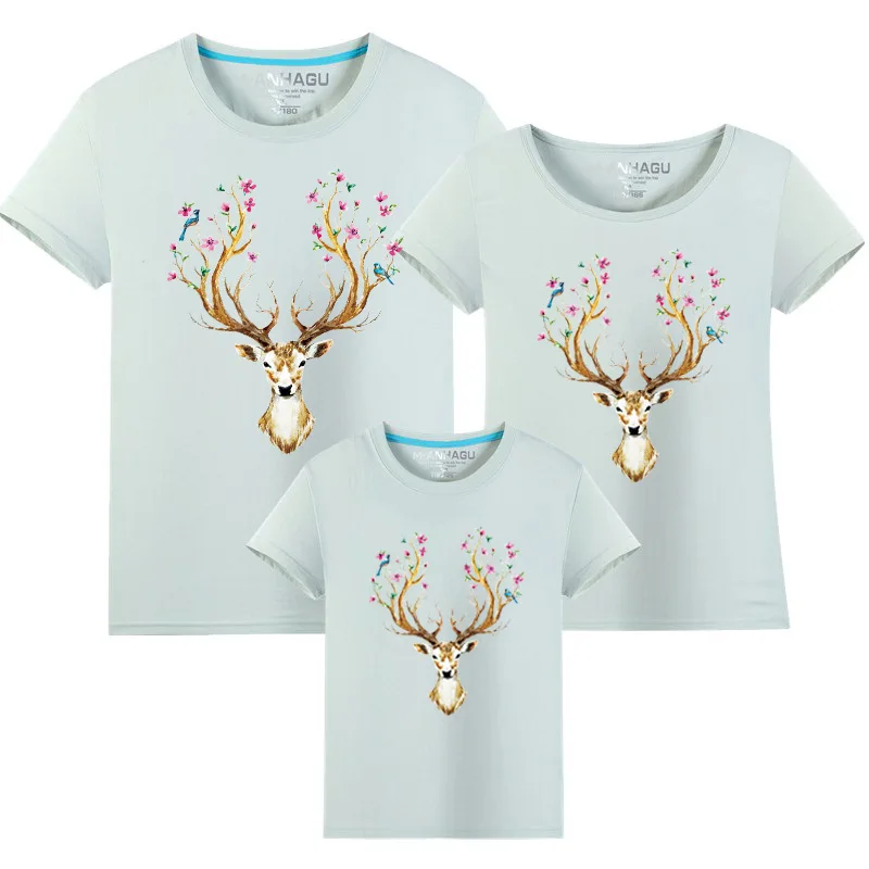 Kids boys Girls Short Sleeve Floral Deer Tops T-shirt Family Matching mother and daughter clothes outfits Family Look clothing
Kids boys Girls Short Sleeve Floral Deer Tops T-shirt Family Matching mother and daughter clothes outfits Family Look clothing