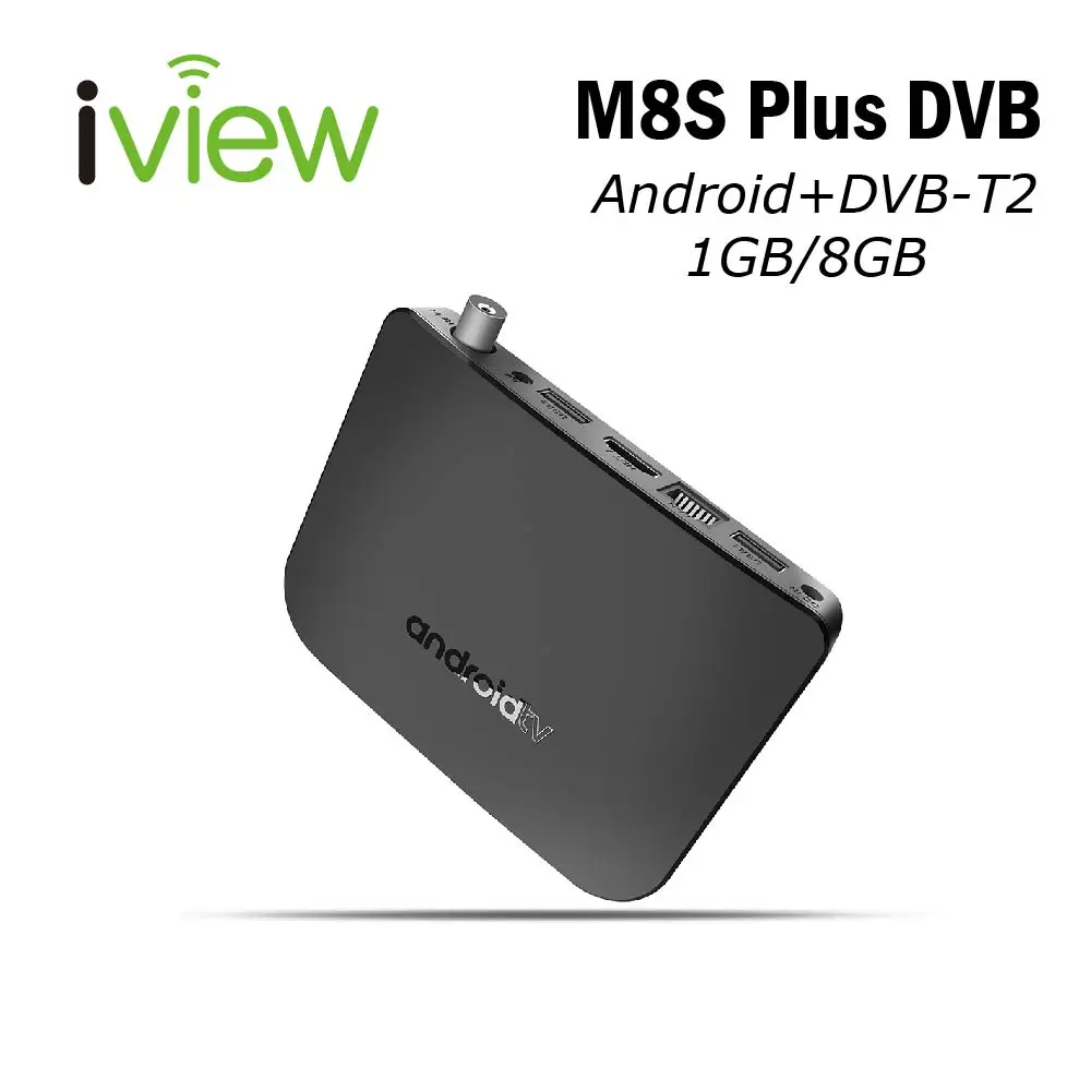 Android tv Box M8S Plus DVB-T2 Amlogic S905D четырехъядерный 1G ram 8G rom встроенный WiFi 2 4G 100M LAN 4K Smart