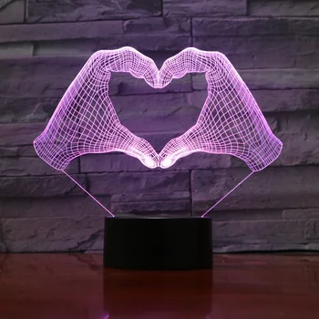 Love Heart Hand Gesture 3D 7 Color Led Night Lamps For Kids Touch Led Usb Table Lampara Lampe Baby Sleeping Nightlight
Love Heart Hand Gesture 3D 7 Color Led Night Lamps For Kids Touch Led Usb Table Lampara Lampe Baby Sleeping Nightlight