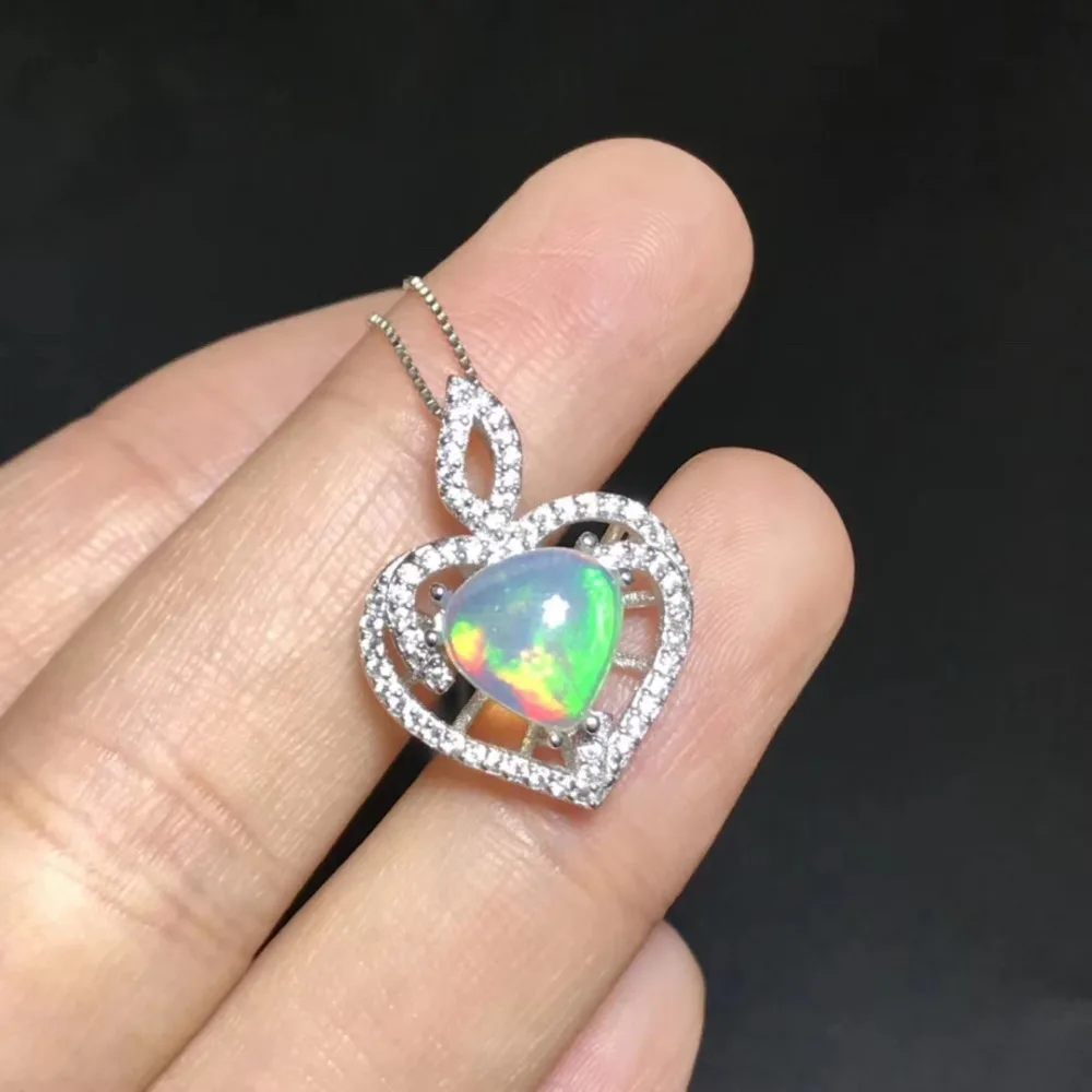 Natural Multicolor opal pendant S925 silver Natural gemstone Pendant Necklace trendy Elegant Heart women party gift jewelry
Natural Multicolor opal pendant S925 silver Natural gemstone Pendant Necklace trendy Elegant Heart women party gift jewelry