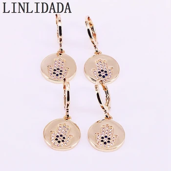 6Pair Micro Pave CZ Zirconia round shaped Dangle Earrings Trendy Jewelry Gold Color For Women Girls
6Pair Micro Pave CZ Zirconia round shaped Dangle Earrings Trendy Jewelry Gold Color For Women Girls