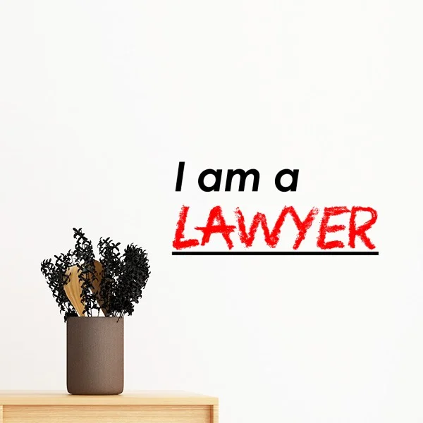Quote I Am A Lawyer Removable Wall Sticker Art Decals Mural DIY Wallpaper for Room Decal
Quote I Am A Lawyer Removable Wall Sticker Art Decals Mural DIY Wallpaper for Room Decal
