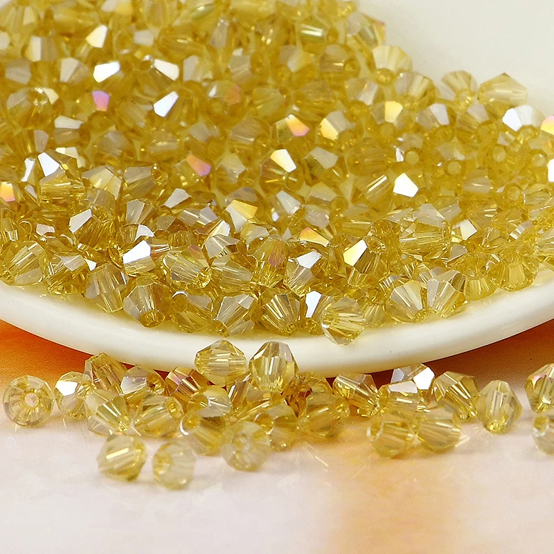 K9 Crystal 5301# Grade AAAA Lt.C.Topaz AB color 3mm 4mm 5mm 6mm 8mm Crystal Bicone Beads
K9 Crystal 5301# Grade AAAA Lt.C.Topaz AB color 3mm 4mm 5mm 6mm 8mm Crystal Bicone Beads