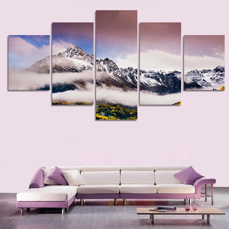 Decor Frame HD Printed Pictures Canvas Painting 5 Piece/Pcs Snow Mountain Scenery Wall Art Home Poster For Living Room Modern
Decor Frame HD Printed Pictures Canvas Painting 5 Piece/Pcs Snow Mountain Scenery Wall Art Home Poster For Living Room Modern