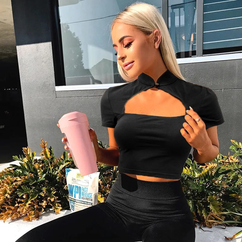 Woman Cotton Summer 2019 Chinese Style Vintage T Shirt Women Basic Black Crop Tops Tees Casual Short Sleeve Tee Shirt
Woman Cotton Summer 2019 Chinese Style Vintage T Shirt Women Basic Black Crop Tops Tees Casual Short Sleeve Tee Shirt