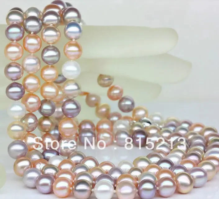 Hot sell Noble- hot sell new - HOT456 noble 48inch natural 8-9mm round south sea pink white purple pearl necklace14K
Hot sell Noble- hot sell new - HOT456 noble 48inch natural 8-9mm round south sea pink white purple pearl necklace14K