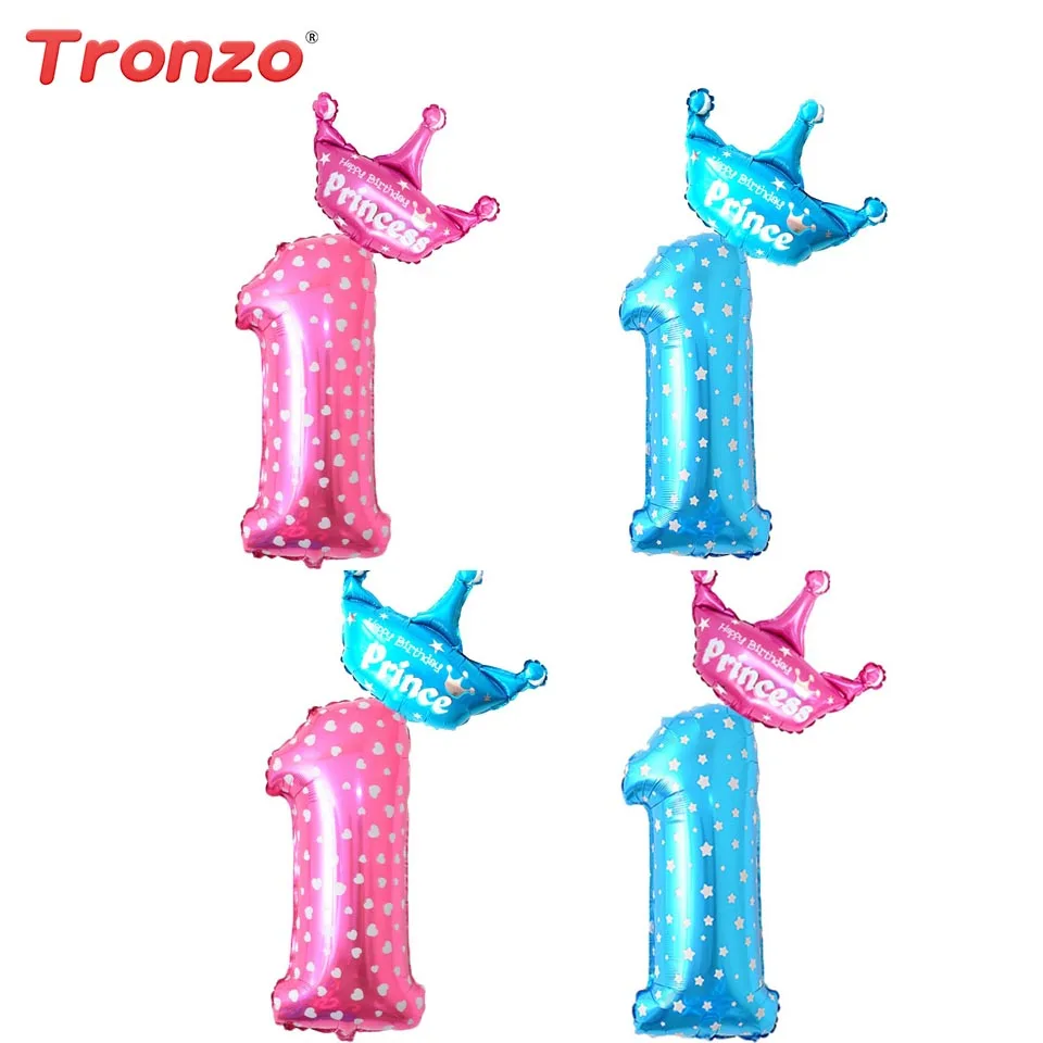 Tronzo Number 1 Foil Balloons Baby Shower Boy Girl Wave Point Crown 1st Birthday Air Balloons Birthday Party Decorations Kids
Tronzo Number 1 Foil Balloons Baby Shower Boy Girl Wave Point Crown 1st Birthday Air Balloons Birthday Party Decorations Kids
