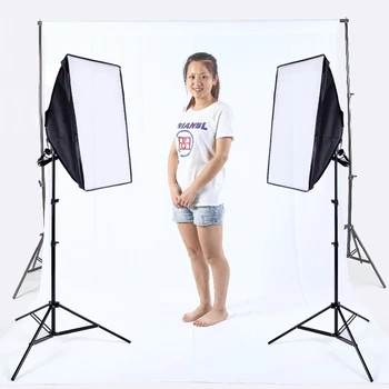 photo light softbox set photographic equipment background stand 2pcs 175w Bulbs 2x3 background stand kit White Muslin Backdrop
photo light softbox set photographic equipment background stand 2pcs 175w Bulbs 2x3 background stand kit White Muslin Backdrop