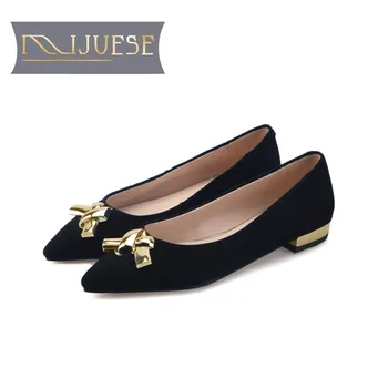 MLJUESE 2019 women flats Kid Suede pointed toe green color soft flats shoes spring autumn comfortable casual shoes party dress
MLJUESE 2019 women flats Kid Suede pointed toe green color soft flats shoes spring autumn comfortable casual shoes party dress