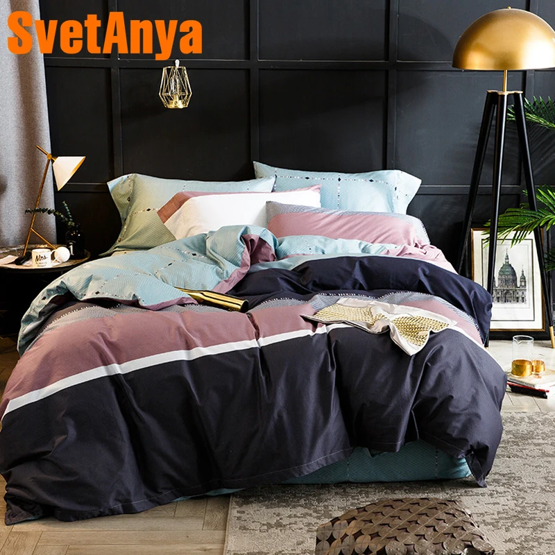 

Svetanya Brief Egyptian Cotton Bedding Sets Sheet Pillowcases Quilt Cover Set Twin Queen King Double Size Bed Linens