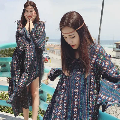 The mast size women trumpet sleeves Thailand long skirts long loose fork plus 2019 dresses in summer in Bohemia
The mast size women trumpet sleeves Thailand long skirts long loose fork plus 2019 dresses in summer in Bohemia