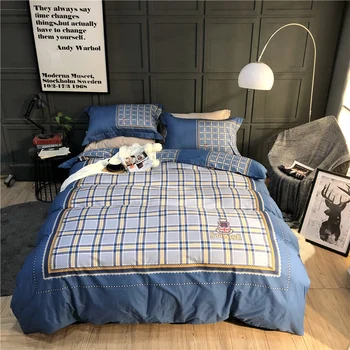 Classic fashion lattice 100% Cotton Bedding Set Printed Duvet cover set Bed Sheet Fitted Sheet Pillowcases Queen King size 4Pcs
Classic fashion lattice 100% Cotton Bedding Set Printed Duvet cover set Bed Sheet Fitted Sheet Pillowcases Queen King size 4Pcs