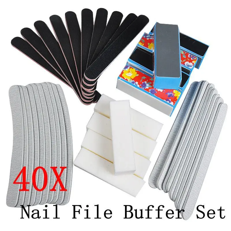 40PCS Nail Art Sanding Files Buffer Block Manicure Pedicure Tools Sand Paper Foam UV Gel Set Nail File
40PCS Nail Art Sanding Files Buffer Block Manicure Pedicure Tools Sand Paper Foam UV Gel Set Nail File