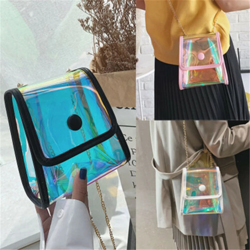 Women Holographic Bag Clear Transparent Small Hologram Handbag Casual Crossbody Flap bags
Women Holographic Bag Clear Transparent Small Hologram Handbag Casual Crossbody Flap bags