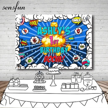 Sensfun Boys Superhero Blue Photography Backdrop 1st Birthday Party Backgrounds For Photo Studio Custom Vinyl 220x150cm
Sensfun Boys Superhero Blue Photography Backdrop 1st Birthday Party Backgrounds For Photo Studio Custom Vinyl 220x150cm