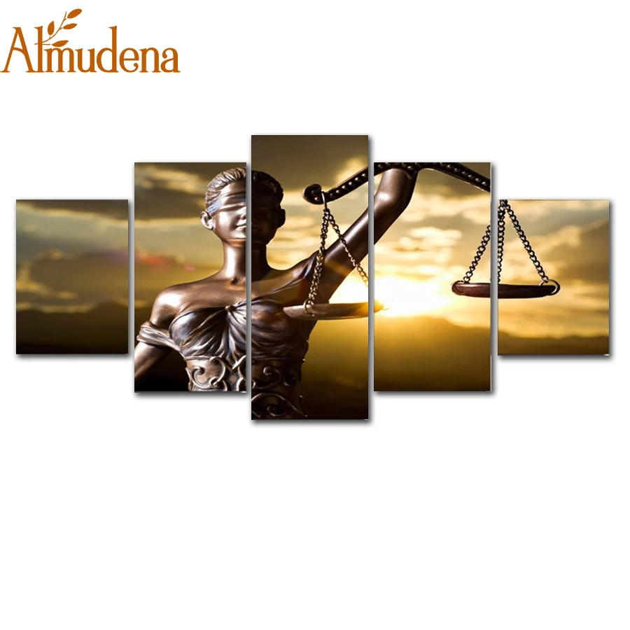 ALMUDENA Unframed 5 Piece Canvas Painting The Image of Themis Goddess of Justice HD Prints Home Decor Wall Pictures for Bedroom
ALMUDENA Unframed 5 Piece Canvas Painting The Image of Themis Goddess of Justice HD Prints Home Decor Wall Pictures for Bedroom