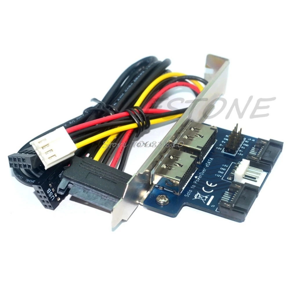 Dual Port SATA to Double Power Over 12V ESATA+5V Adapter Convert Expansion Card Drop Shipping
Dual Port SATA to Double Power Over 12V ESATA+5V Adapter Convert Expansion Card Drop Shipping