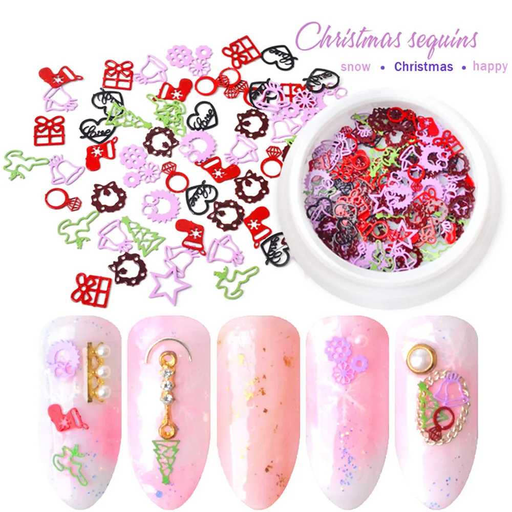 3D Colorful Metal Slice Nail Art Decoration Christmas Snowflake Star Mixed Design Rhinestone Hollow Tiny Slice Nail Accessories
3D Colorful Metal Slice Nail Art Decoration Christmas Snowflake Star Mixed Design Rhinestone Hollow Tiny Slice Nail Accessories