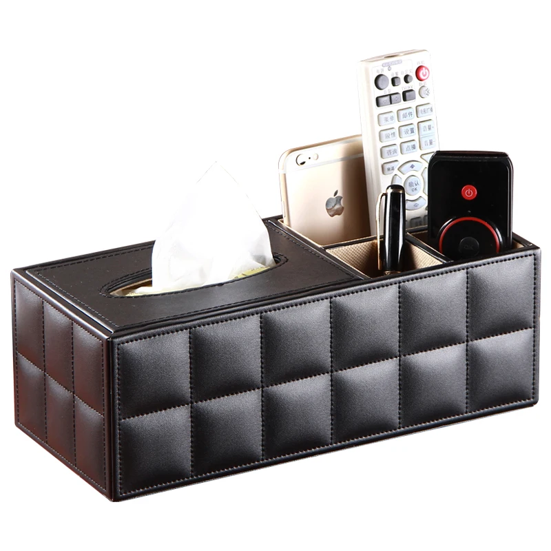 Leather multifunctional desktop remote control storage box fashion coffee table box tissue pumping box
Leather multifunctional desktop remote control storage box fashion coffee table box tissue pumping box