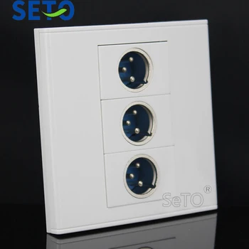 SeTo 86 Type Three Ports XLR Microphone Connector Wall Plate Socket Keystone Faceplate
SeTo 86 Type Three Ports XLR Microphone Connector Wall Plate Socket Keystone Faceplate