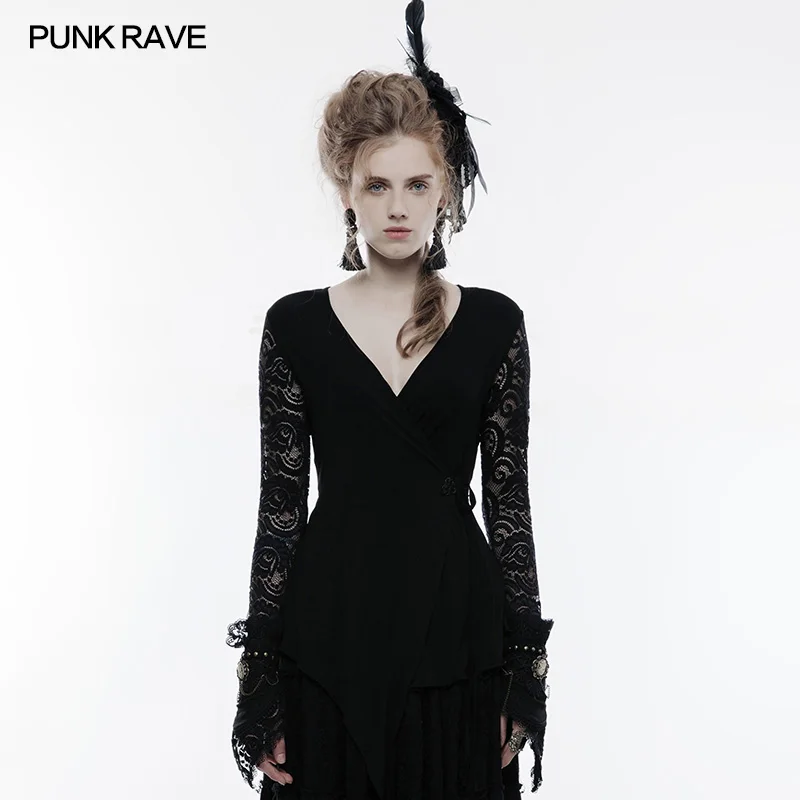 Black Coffee Colours New Punk Rave Rock Gothic Cotton Lace V-Neck Fashion Sexy Women T-shirt Tops OT498
Black Coffee Colours New Punk Rave Rock Gothic Cotton Lace V-Neck Fashion Sexy Women T-shirt Tops OT498