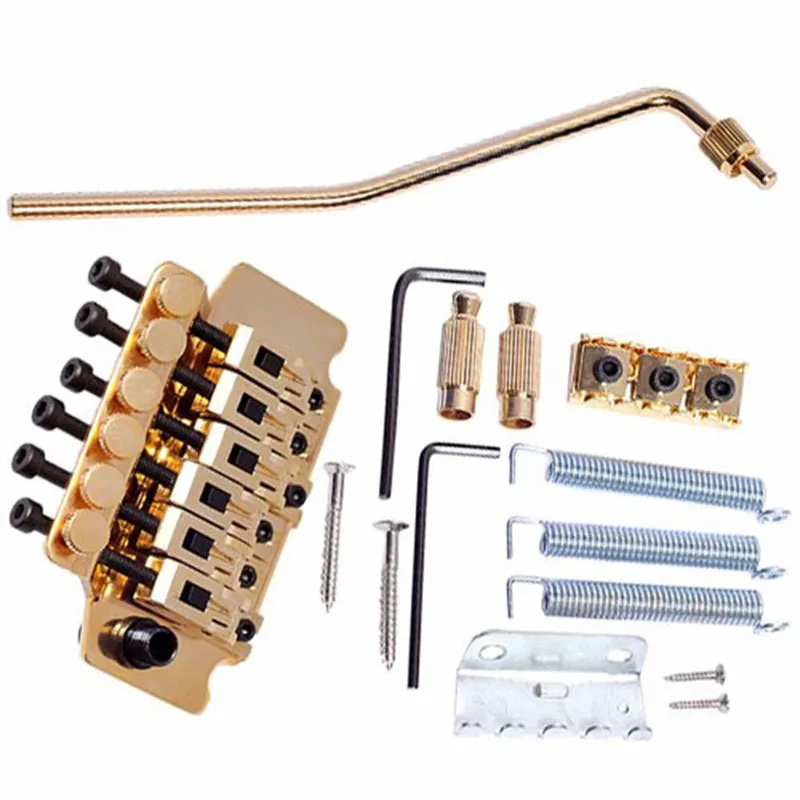 1Set Metal Gold Tremolo System Guitar Parts & Accessories Double Lockaing Floyd Rose Guitar Tremolo Bridges
1Set Metal Gold Tremolo System Guitar Parts & Accessories Double Lockaing Floyd Rose Guitar Tremolo Bridges