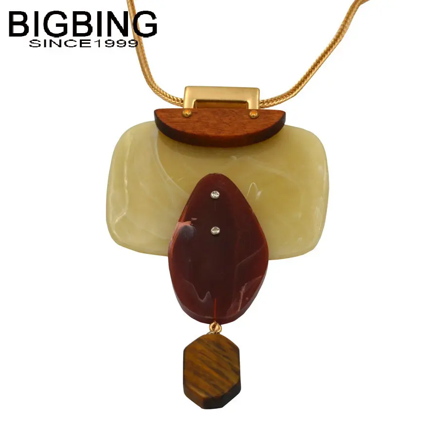 S002 BIGBING fashion jewelry Famous brand golden chain wood Natural stone pendant long Necklace Fashion jewelry
S002 BIGBING fashion jewelry Famous brand golden chain wood Natural stone pendant long Necklace Fashion jewelry